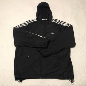 Adidas Hoodie Windbreaker Black Size XL